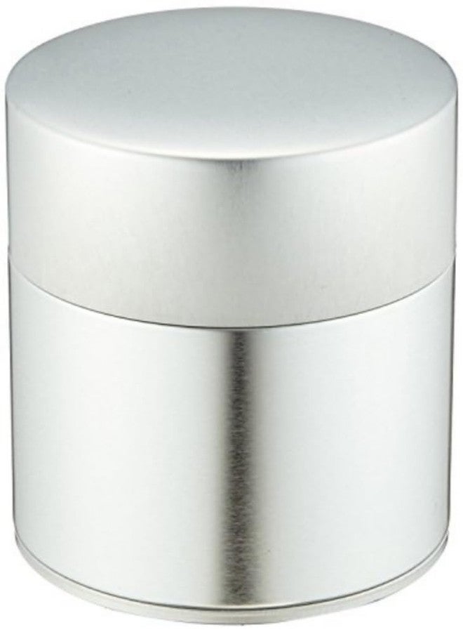 KOTODO Silver Tea Tin Canister (Wide type 5.3oz (150g)) - Image 1